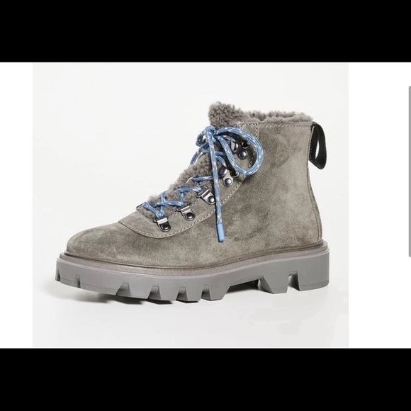 Rag & Bone Quest Shearling Boots in Grey Smoke Suede Size 36.5 / 6.5 - Picture 3 of 12